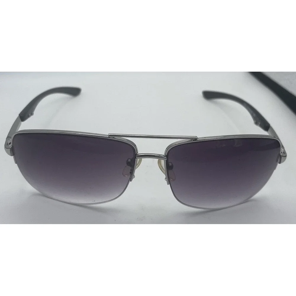 EGO Eyewear 7261 Sunglasses Italian Design‎ Silver Metal Purple Gradient Lens